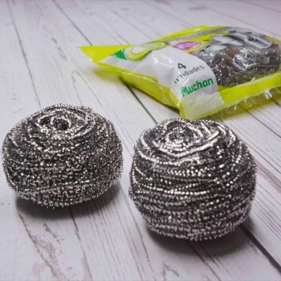 China Long Lasting Stainless Steel Scrubber Stainless Steel Ball Stainless Steel Cleaning Scourer for sale