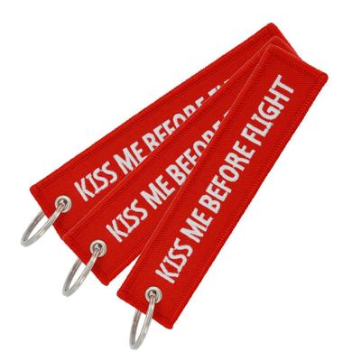 China Customization Logo Patch Logo Design Embroidered Key Tag Key Tag for sale