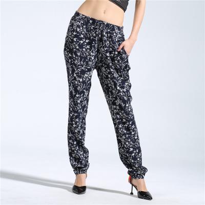 China Factory direct size breathable casual high plus size printing women's loose harem pants running wide leg pants workout sports pants for sale