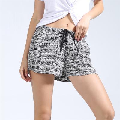 China New QUICK-DRY Lattice Striped Women's Jogging Shorts With Pockets Quick-Drying Sports Casual Fitness Clothing Shorts for sale