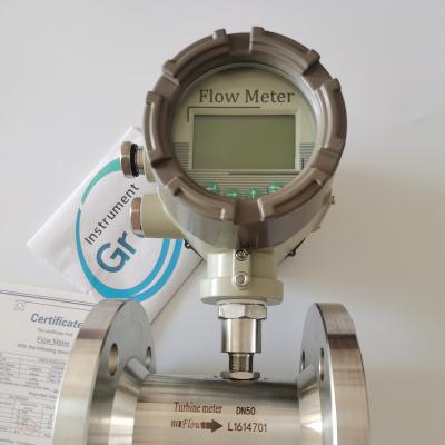 China SS304 / SS316 High Accuracy Chilled Water Turbine Liquid Flow Meter for sale