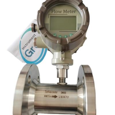 China High Accuracy Liquid Liquid Flow Test Control Digital Lpg Turbine Liquid Flow Meter for sale