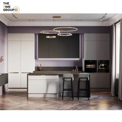 China Environment Friendly Remodeling House Modern Luxury Kitchen with Marble Counter for sale