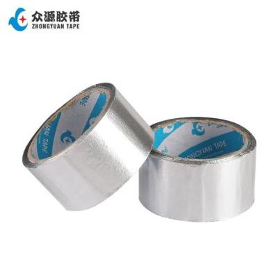 China Best Wholesale Heat Resistant Aluminum Foil Fiberglass Cloth Expanded Tape Silver For HVAC Sealing Patching Hot And Cold Air Ducts Metal Repair for sale