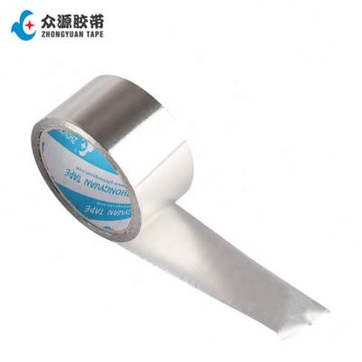 China Best Heat Duct Tape Fiberglass Roll Aluminum Foil Self Adhesive Silver Reflective Tape Insulation High Temperature HVAC for sale