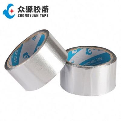 China High Strength Heat Resistant Waterproof Duct Aluminum Foil Tape Non Leakage Without Paper Liner for sale