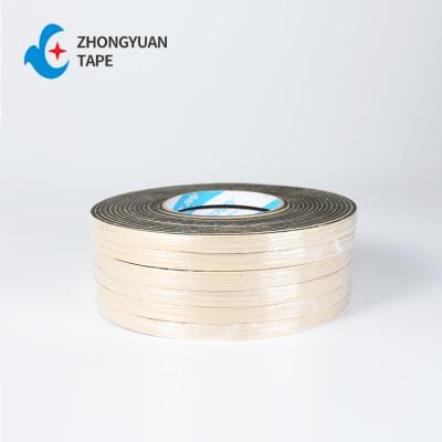 China 1mm Thickness Double Side PE Foam Tape Waterproof Black Film PE/EVA Self Adhesive Waterproof Foam Tape for sale