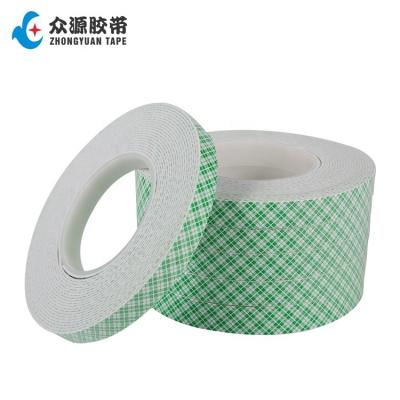 China Multifunctional Green Foam Tape Waterproof Paper Backing Plaid Double Sided Tape for sale