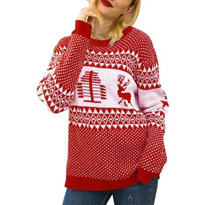 China JXS1129 Breathable 2021 Wholesale Fall Fashion Women's S-XXXXL Reindeer Christmas Tree Christmas Sweater for sale