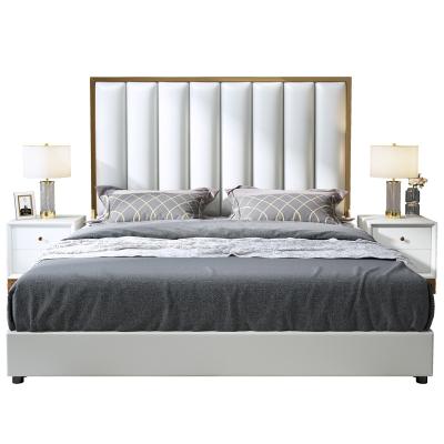 China Modular High Quality Fabric Upholstery Bedroom Furniture Modern King Bed Soft Bed Frame for sale