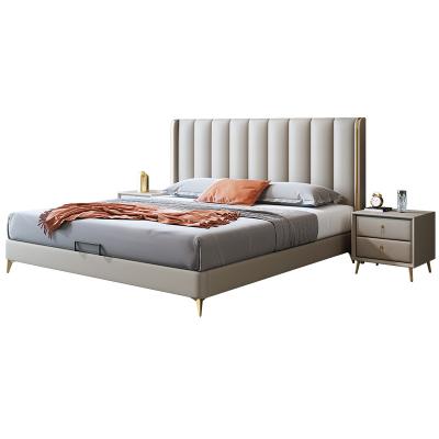 China Queen Size Modular Platform Bed Frame With Plush Channel Velvet Upholstered Vertical Headboard Easy Assembly for sale