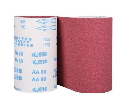 China Quality Assurance Large Alumina kj518 Sand Machin Belt Wood/Metal/Plastic Polishing Polishing Roll Cloth for sale