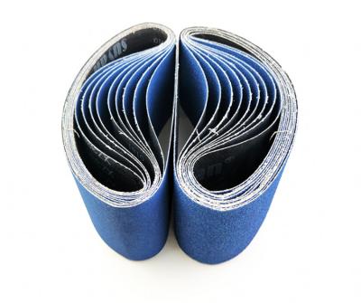 China Wood/metal polishing/zirconia abrasive sanding belt 200x750mm blue high quality factory wholesale plastic for sale