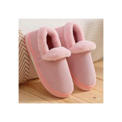 China Comfortable Cotton Slippers For Home Slippers Warm Ladies Flat Heel Winter Slipper for sale