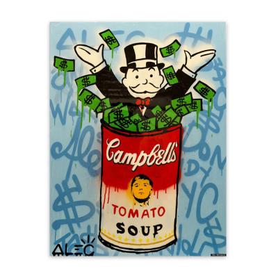 China 100% Hand Painted Hot Selling Hand Painted Alec Monopoly Pop Art Canvas Paintings Wall Art Picture for sale