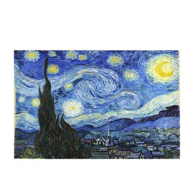 China 100% Hand Painted Romantic Fantasy Dutch Art Illustration Most Popular Starry Night Van Gogh Oil Painting for sale