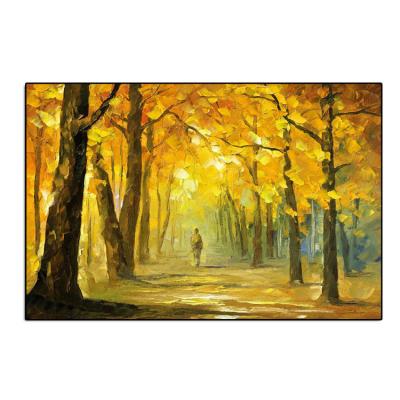 China Newest Modern Handmade Modern Design Horizontal Yellow Landscape Acrylic Painting Set for sale