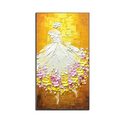 China 100% Hand Painted New Arrive Modern Abstract Ballerina Dancer Famous Handmade Art Oil Painting On Canvas for sale