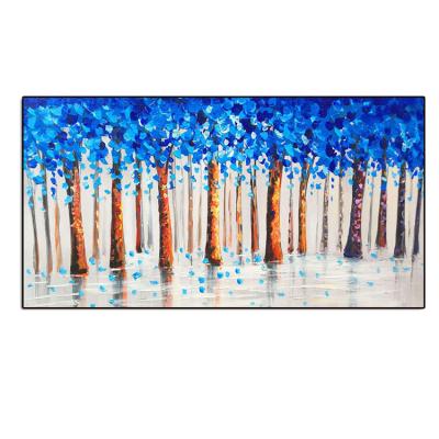 China Factory Sale Contemporary Hand Painted Modern Knife Tree Horizontal Art Paintings for sale