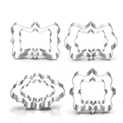 China Disposable Premium 8 Pcs Plate Frame Cookie Cutter Set for sale