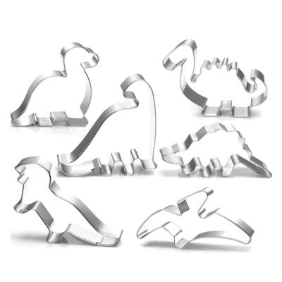 China Dinosaur 6pcs Disposable Premium Cookie Cutter Set for sale