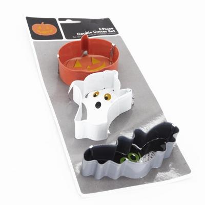 China Stainless Steel Disposable Premium Bat Ghost Pumpkin Cookie Cutter Set for sale