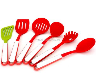 China Sustainable 6pcs Premium Silicone Kitchen Utensils for sale