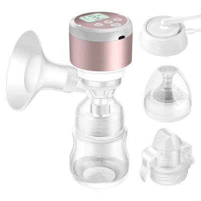 China BPA Free Fashion Design Single Electric Breast Pump Low Noise Baby Feeding Pump Supplies Shield Silicon Latex LED OEM Customized PVC Box for sale