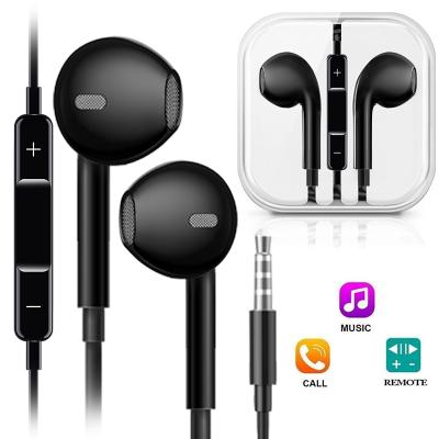 China new 3.5mm In-ear jack earphobnes earphone headphone products in ear mini hands free earbuds for iPhone 6 7 12 headphones for sale