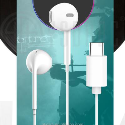 China Universal Type-C USB-C In-ear YT01 Mobile Phone Handheld Earpods Headphones Earphones Free USB-C Cable Headset for sale