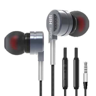 China A6 In-ear Earphone High Quality Bulk Wired Workout Running Portable High Fidelity Metal Wired Earphone CNC Earbuds for sale