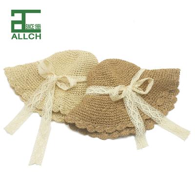 China ALLCH Fashion Summer Beach Crochet Trim Lace Hat Eco-Friendly Bucket Hat Women's Handmade Crochet Hat for sale