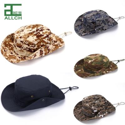 China Wholesale hot sales ALLCH Sun hat men's and ladies' bucket hat camouflage hats with wind rope outdoor mountaineering hats for sale