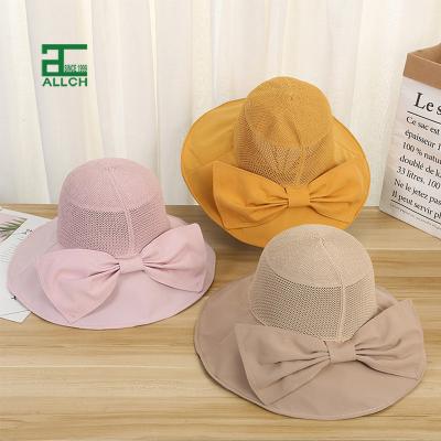 China Wholesale Fashion ALLCH RTS Summer Outdoor Eco-friendly Women Cotton And Polyester High Quality Breathable Folding Fisherman Bucket Hat for sale