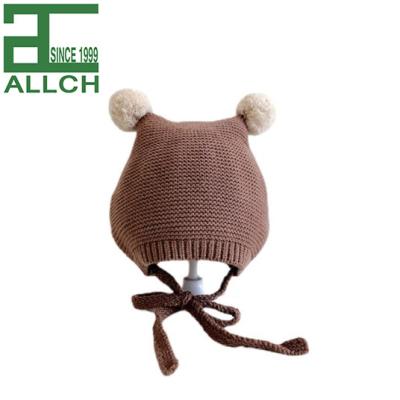 China Comfotable ALLCH RTS Winter Beanie Hat For Baby Kids Toddler Newborn Infant Earflap Cute Warm Hat For Boys Girls Baby Hats&Caps for sale