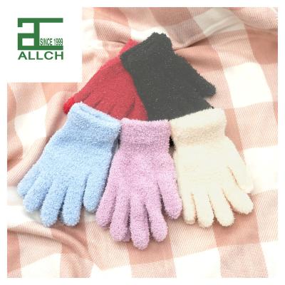 China ALLCH Winter Heavy Warm Full Gloves Velvet Solid Color Hand Gloves Soft Custom Made Winter For Women for sale