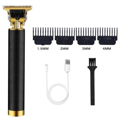 China Cheap Black Professional Electric Hair Cutter Gift Box Safety Grid Rechargeable Man Boby Retro Hair Clipper for sale