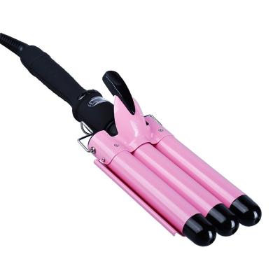 China Adjustable Heat Settings Hair Curling Iron 3 Barrel Magic Wand Free Sample Hair Curling Iron for sale