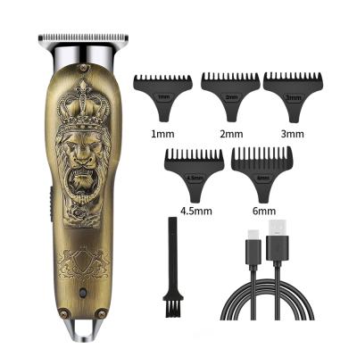 China Professional Adult Men Hair Clipper Trimmer 2000mAh 18500 Battery Aluminum Alloy Body Hair Salon Stylist Adjustable Trimmer for sale