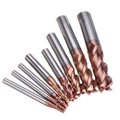 China Solid CNC Lathe Machine Carbide Cutting Tool Milling Cutter Maker Tools CNC End Mill for sale