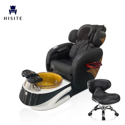 China Hisite Luxury Full Body Vibration Foot Massager Nail Spa Extended Pedicure Chair for sale