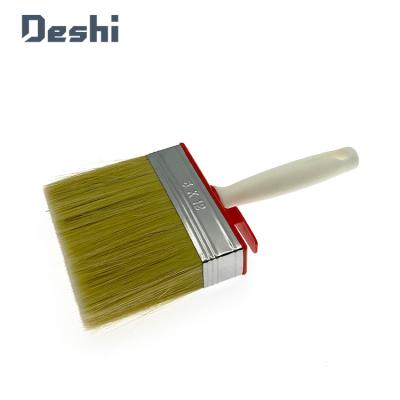 China Factory Wholesale Supply Pure Natural White Bristle 3x120mm Ceiling Paint Brush for sale