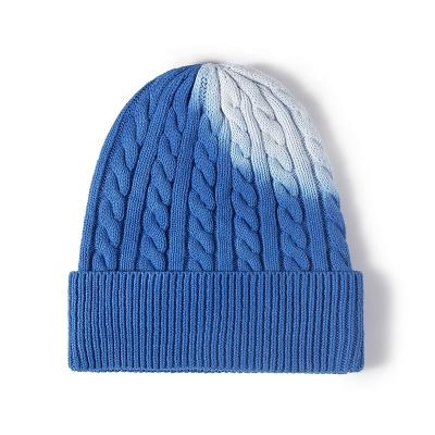 China JOINT Outdoor Thermal Dyed Knotting Knitted Hat With Progressive Knitting Yarn for sale