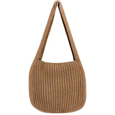 China Knit 2022 New Knit Bag Large Capacity Magnetic Snap Tote Bag For Women for sale