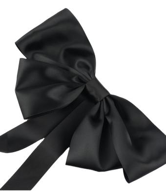 China New fashion black ribbon large bow hair clip hair clip at the back of female fairy hair for sale