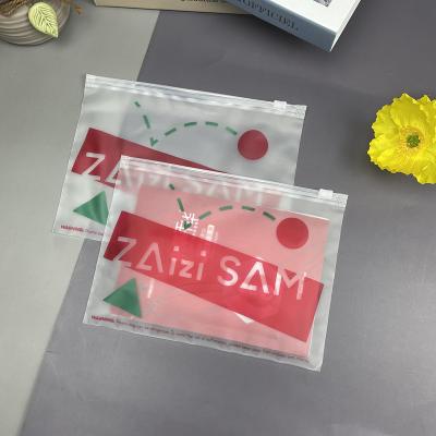 China Disposable LOW MOQ Customized Color LOGO Zip Lock PE PVC Printing Transparent Frosting Plastic Zipper Bag Packaging for sale