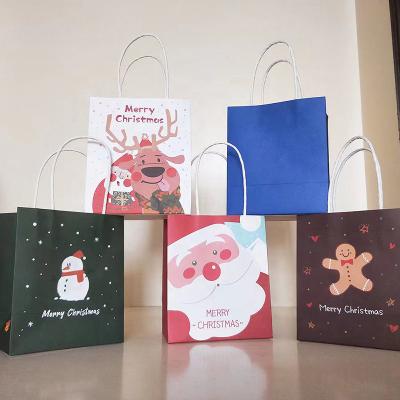 China Recycled Materials Christmas Holy Eve Packaging Candy Gifts Portable Bag for sale