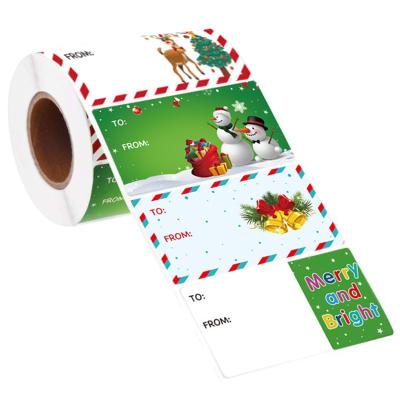 China Low MOQ Barcode Christmas Gift Self Adhesive Label Paper Sticker for sale