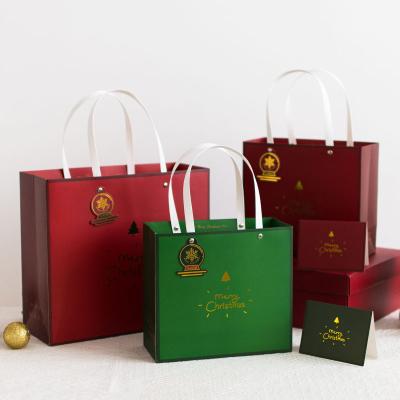 China 250GSM Handmade Christmas Gift Box Wholesale Custom Paper Bag for sale