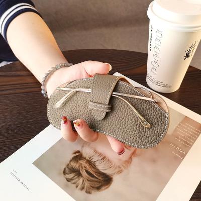 China Compression Women's Glasses Bag Soft Leather Sunglasses Cover Device Glass Case Sunglasses Bag For Women for sale